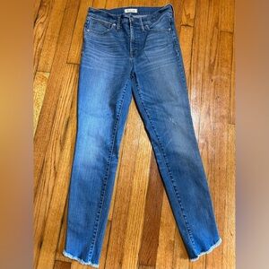 Madewell Women's Jeans 10" High-Rise Skinny Sz 29 Blue Medium Wash Stretch